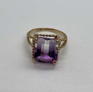 10K Yellow Gold Ametrine Ring Size 5.5